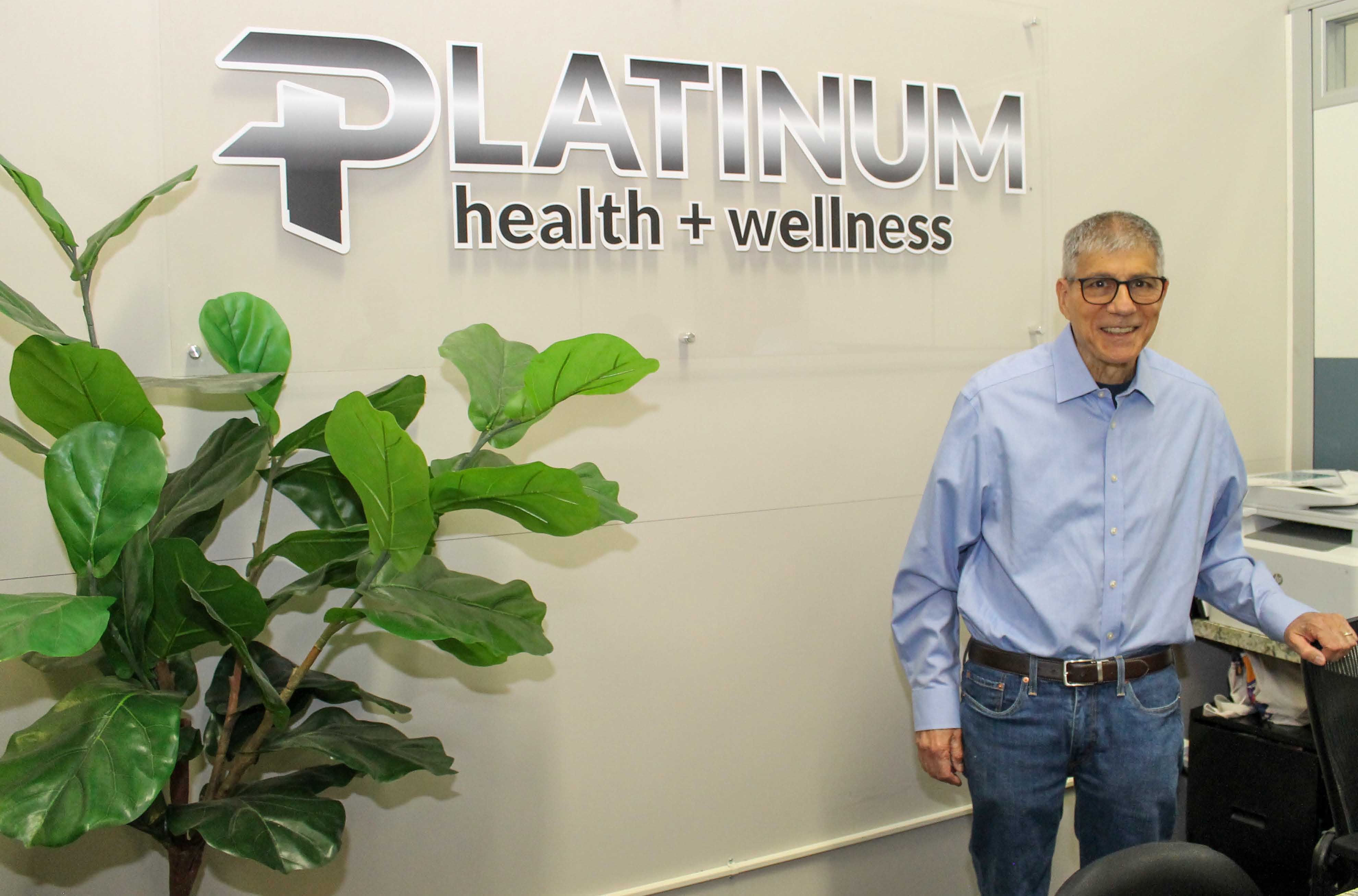 Larry Poster visiting Platinum Health + Wellness