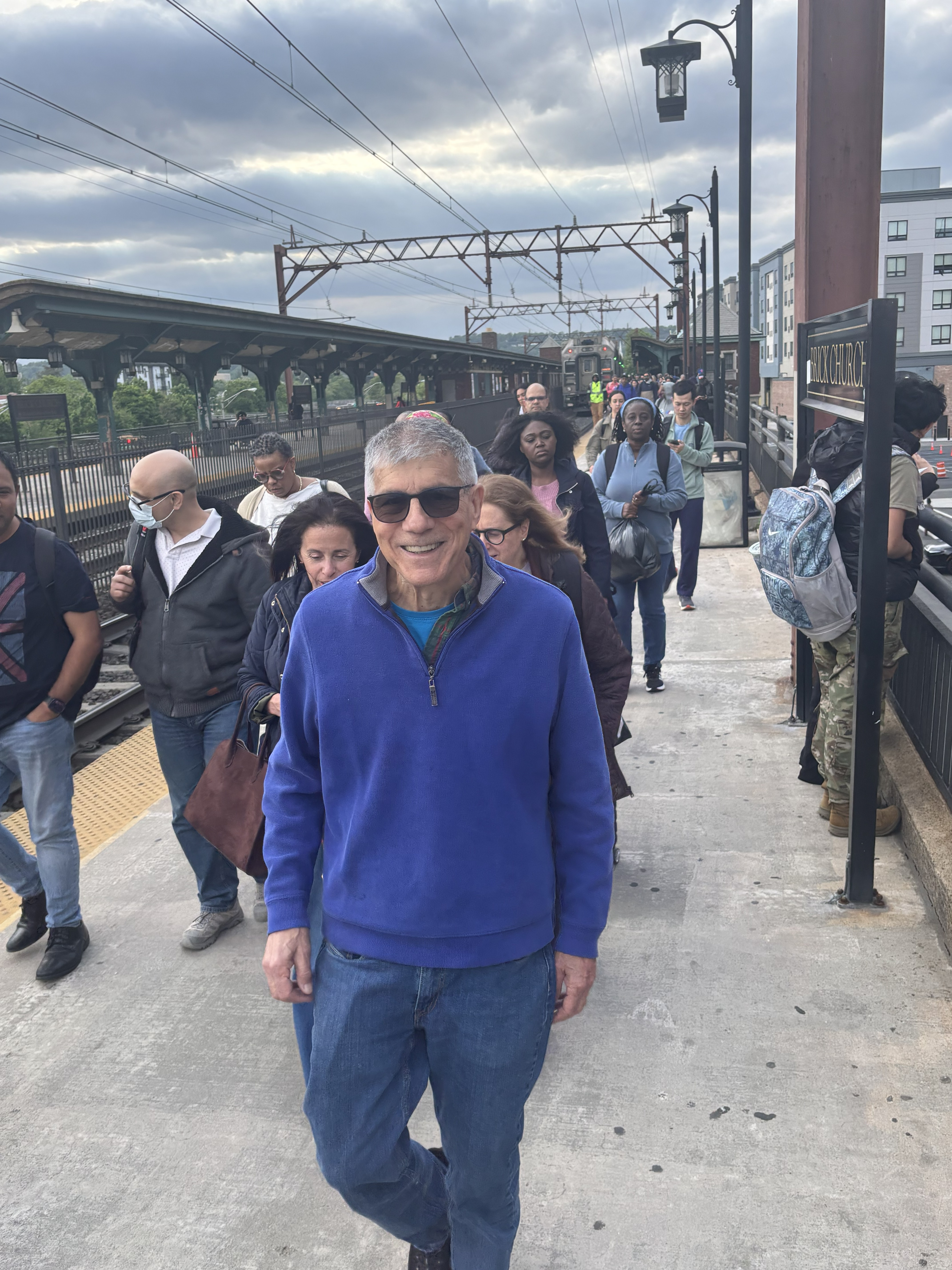 Larry Poster at the Brick Church train station in East Orange